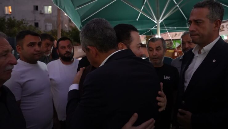 Özgür Özel, Mersin’de Atilla Taş’ın kızı Sezen Taş için taziye ziyaretinde bulundu