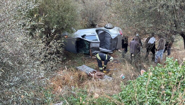 Seydişehir’de şarampole devrilen otomobilde 1’i çocuk 5 kişi yaralandı.