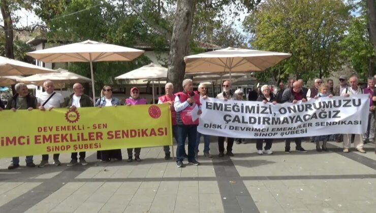 Sinop’ta Devrimci Emekliler Sendikası ‘Sadaka istemiyoruz, hakkımızı istiyoruz’ dedi