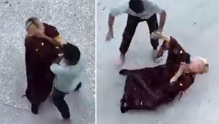 Sokak ortasında kadına dehşeti yaşattı! Boğazını sıkıp yerde böyle sürükledi