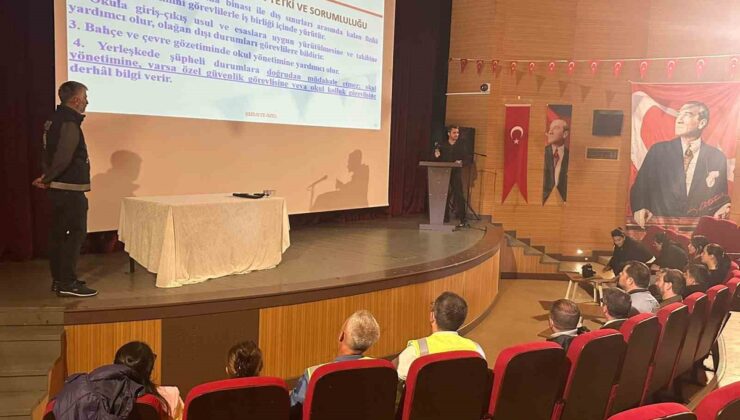 Tekirdağ Muratlı’da okul bahçe görevlilerine güvenlik ve el dedektörü eğitimi verildi