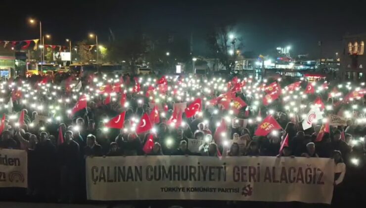TKP, Cumhuriyet’in 103. yılında üç kentte kitlesel yürüyüş düzenledi