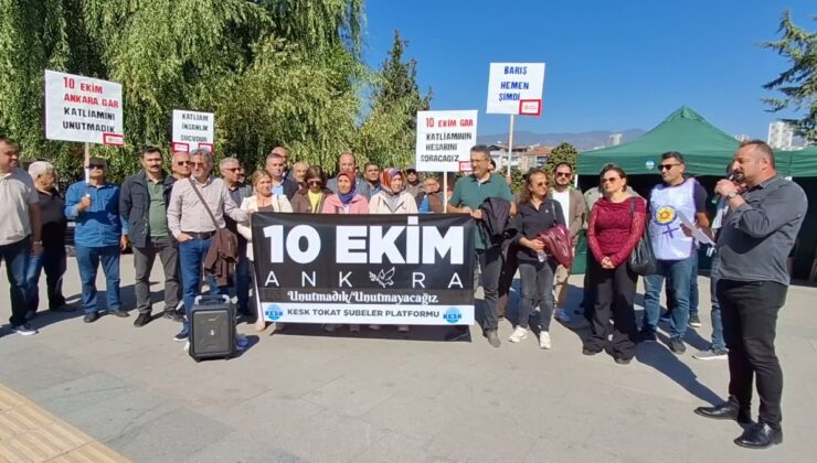 Tokat’ta 10 Ekim katliamının 11. yılında 104 kişi basın açıklamasıyla anıldı