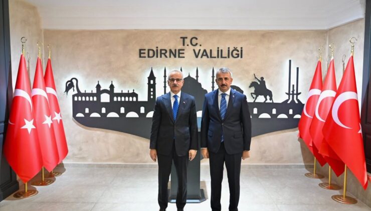 Ulaştırma Bakanı Uraloğlu, Edirne’de hızlı tren hattını Vali Sezer’le değerlendirdi