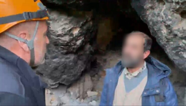 Uludağ’da mağaraya sığınan yaşlı adama dağcılar battaniye ve yiyecek ulaştırdı