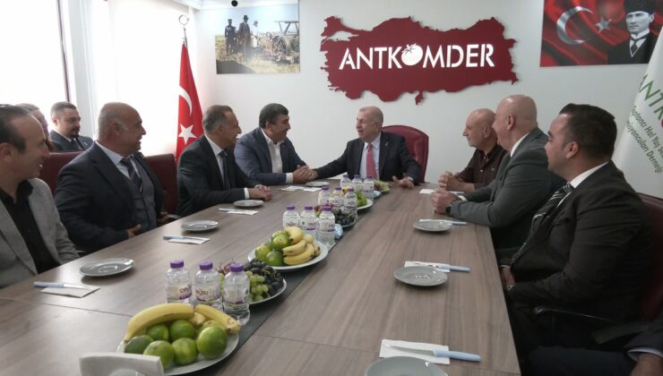 Zafer Partisi Genel Başkanı Özdağ, Antalya’daki hal derneğinde Akcan ile görüştü