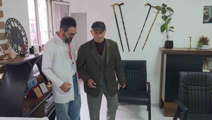 Zonguldak Ereğli’de 72 yaşındaki maden işçisi 3 aylık tedaviyle yürümeye başladı